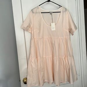 Orange & White Stripped dress